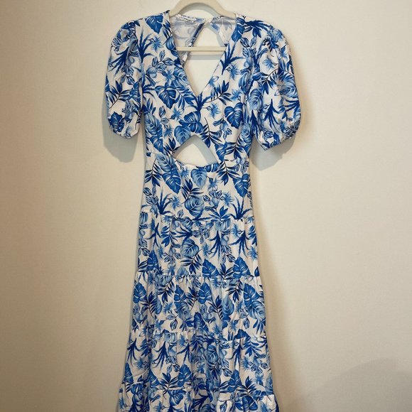 Goodnight Macaroon Dresses & Skirts - Blue Floral Midi Dress